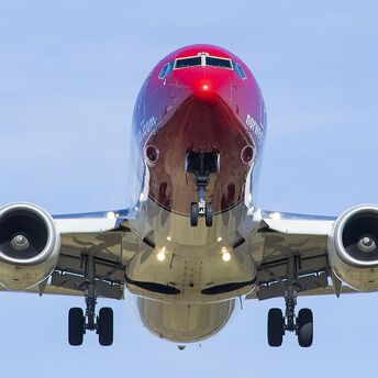 Norwegian Airlines plane taking off