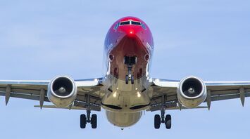 Norwegian Airlines plane taking off