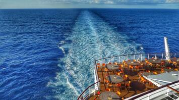 A serene view from the deck of a cruise ship
