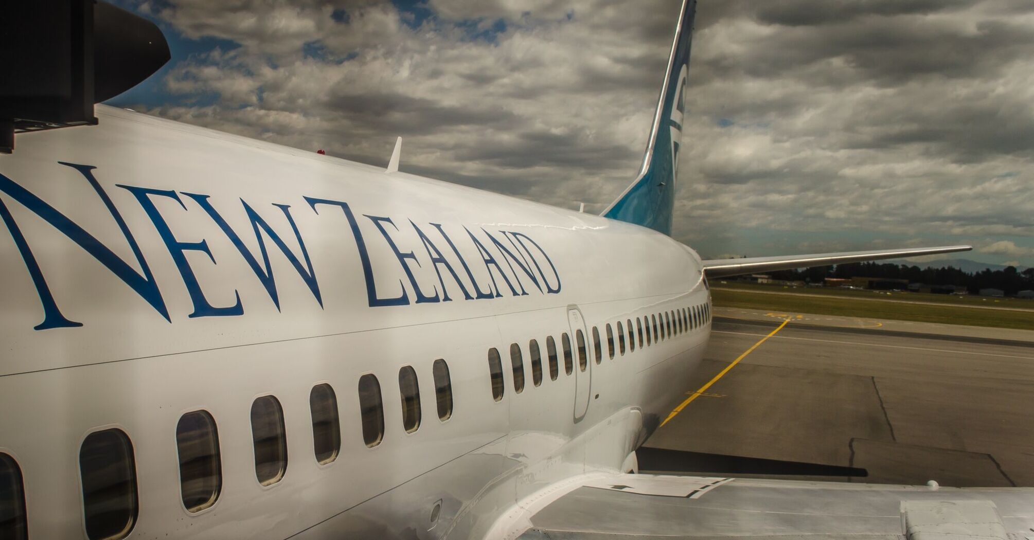 Air New Zealand airplane on runway