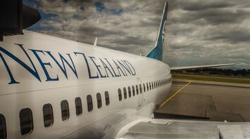 Air New Zealand airplane on runway