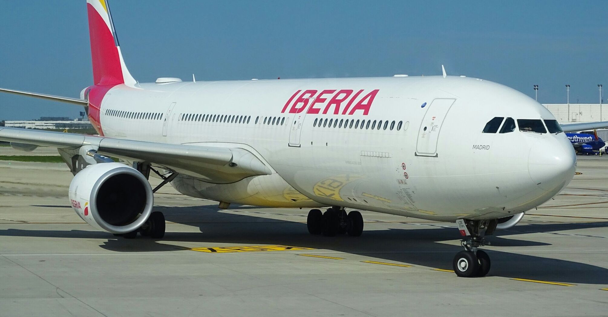 Iberia airplane on the runway