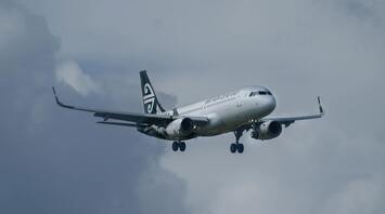 Air New Zealand airplane in flight