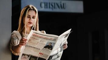 The girl exploring Chisinau, the Capital of Moldova