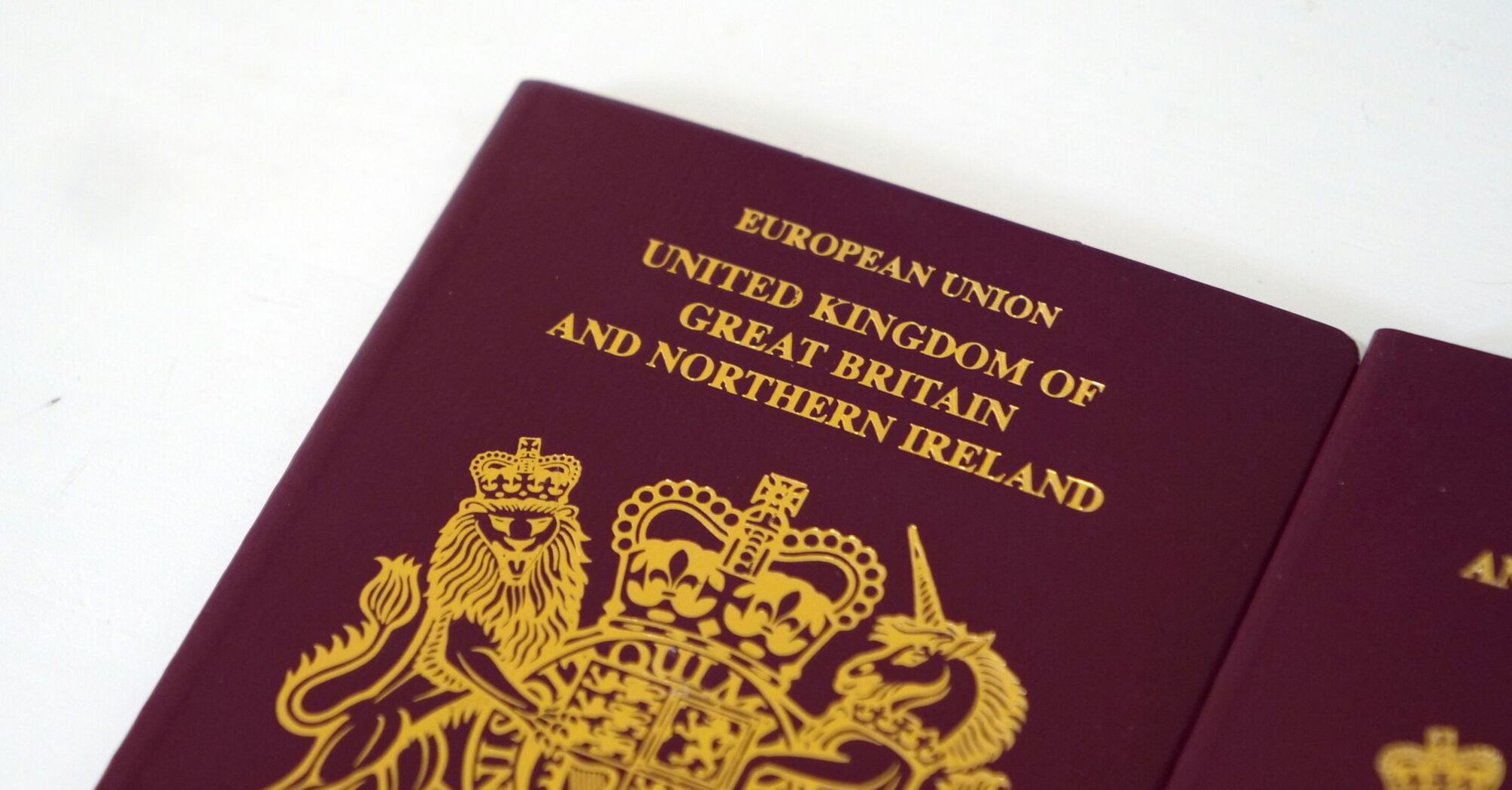 UK passport close-up