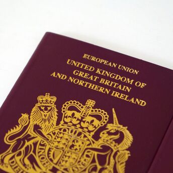 UK passport close-up