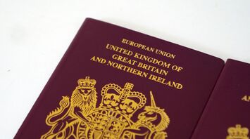 UK passport close-up