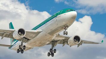 Aer Lingus airplane in flight