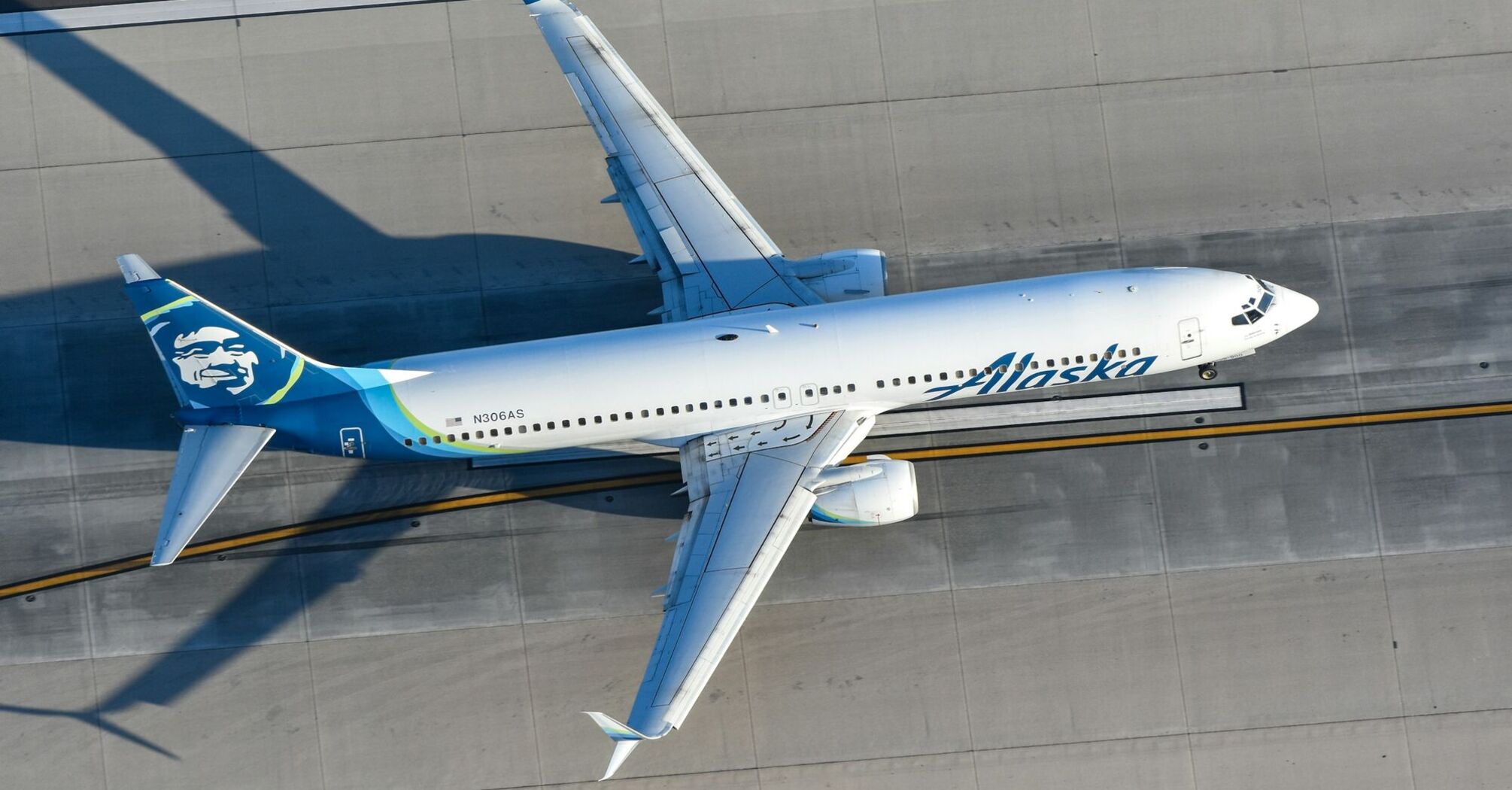 Alaska Airlines plane on the runway