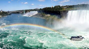 Breathtaking rainbow by Niagara Falls