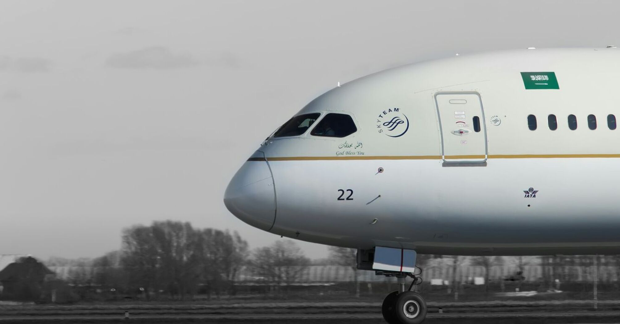 a large jetliner sitting on top of an airport runway