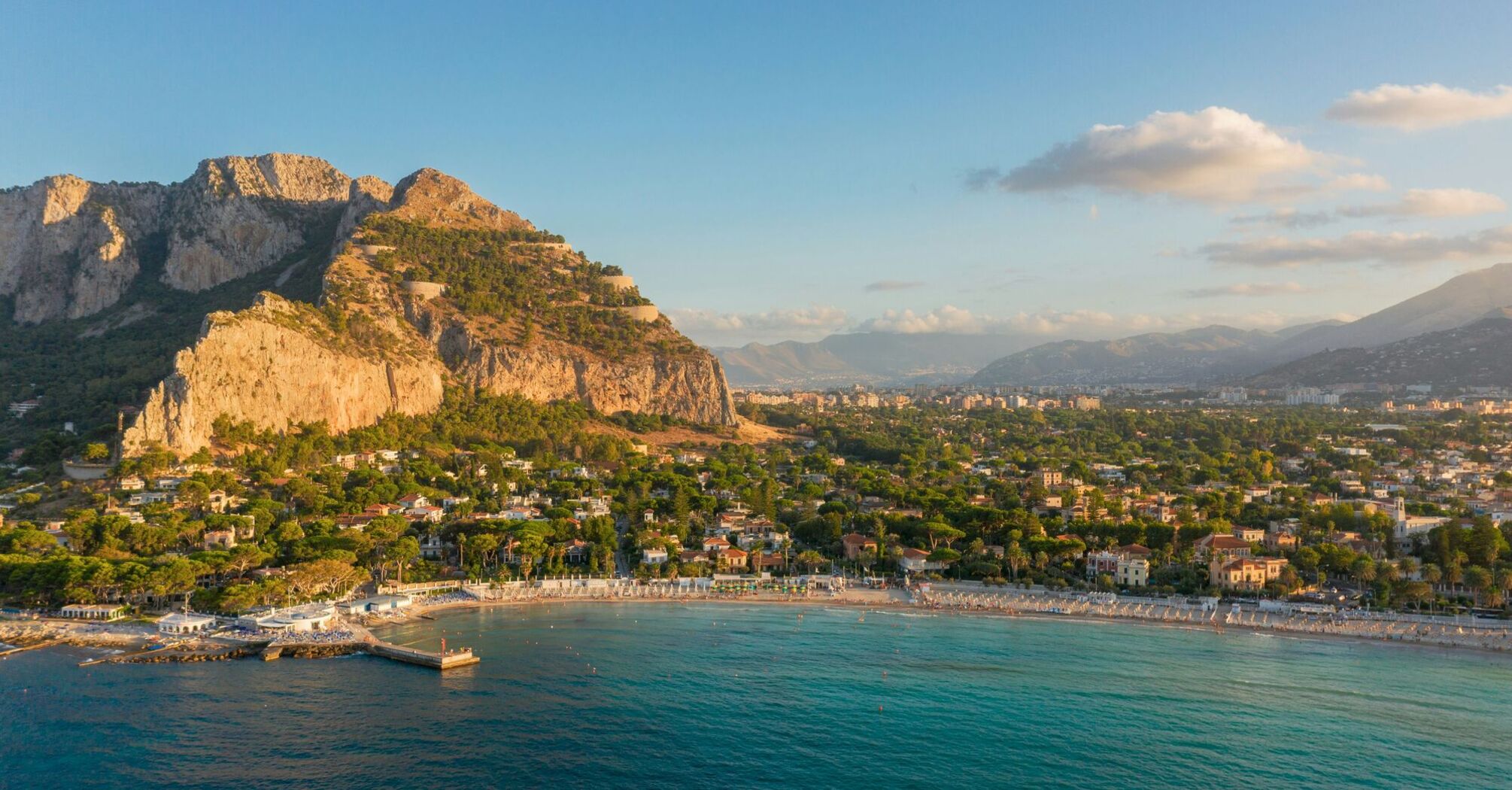 An aerial view on the bay at Sicily