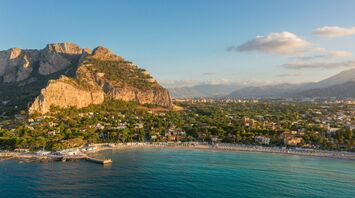 An aerial view on the bay at Sicily