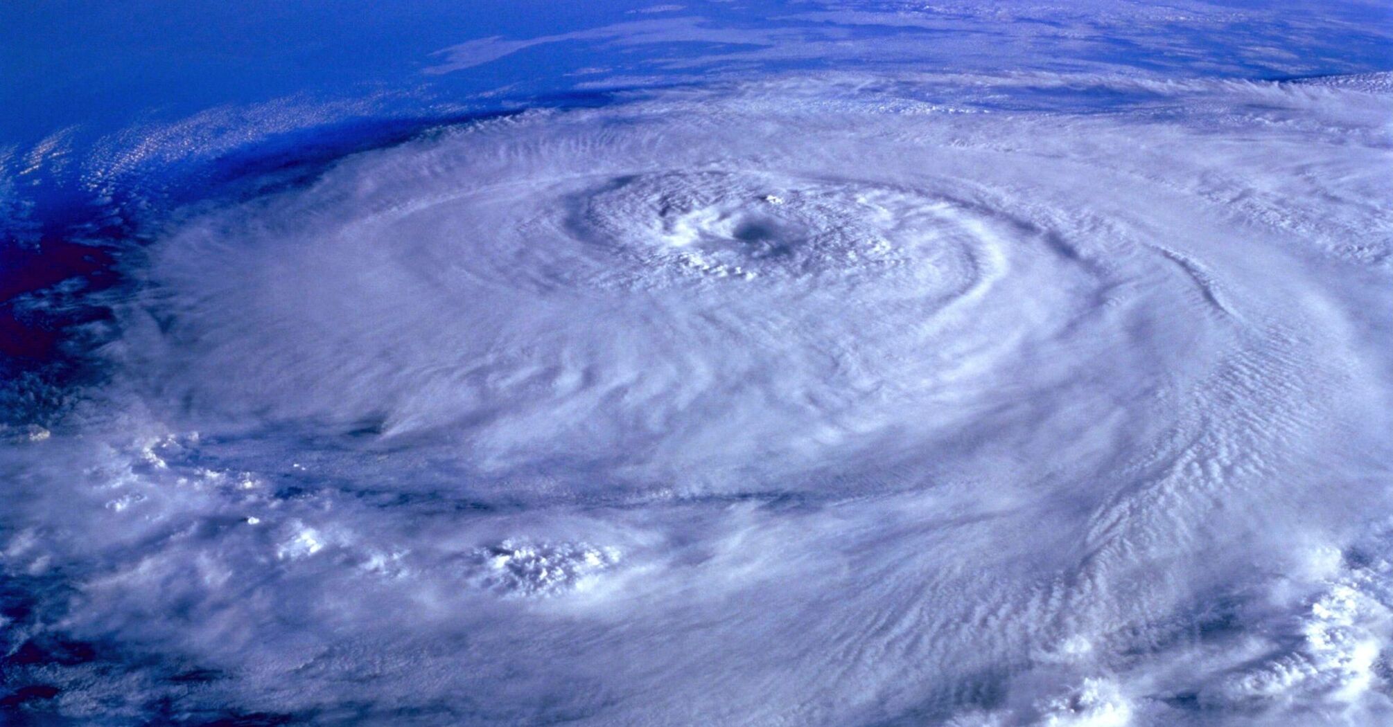 Satellite view of a massive hurricane