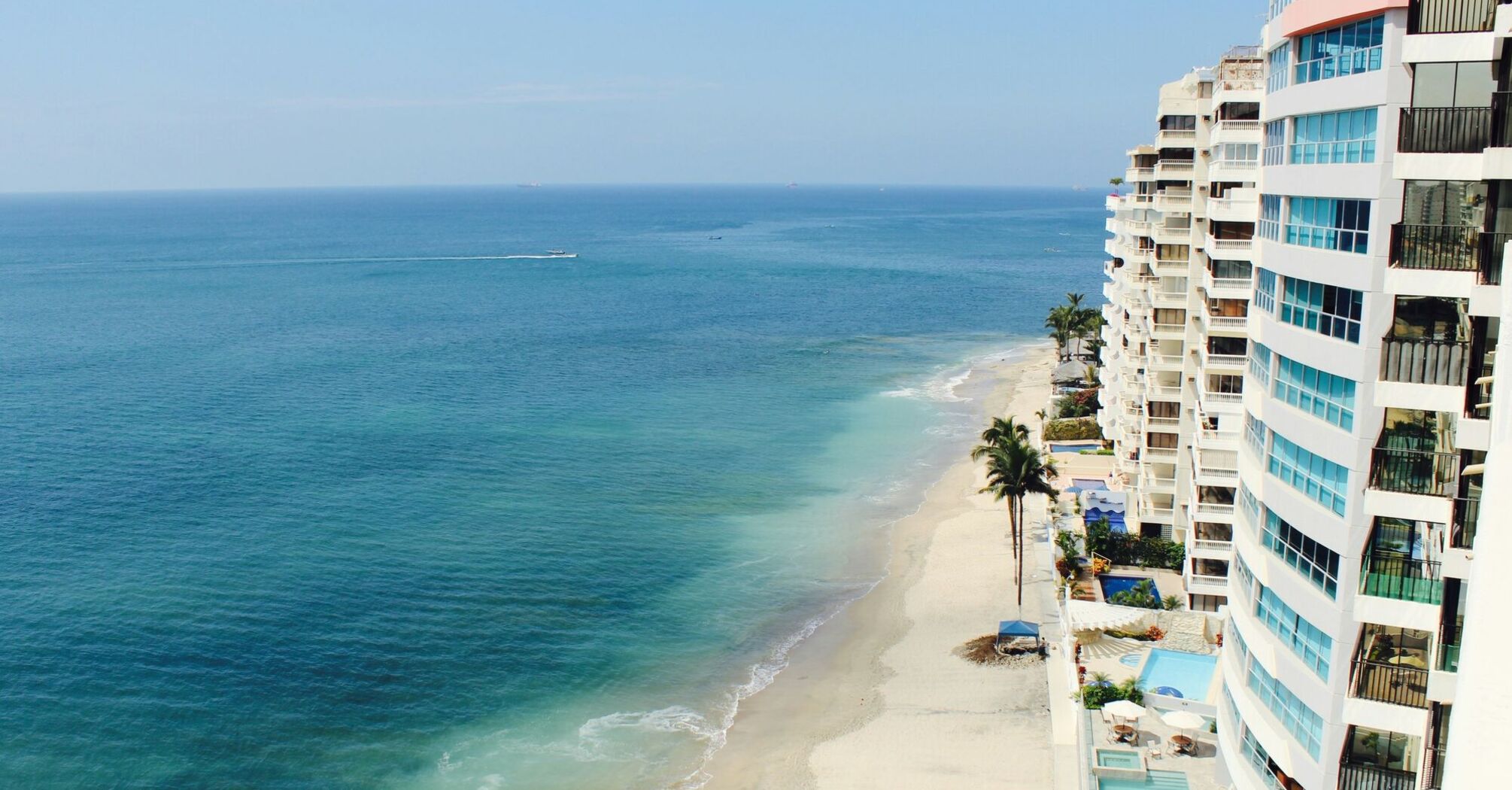 Hotel on the shoreline