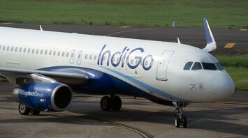 An aeroplane in the apron