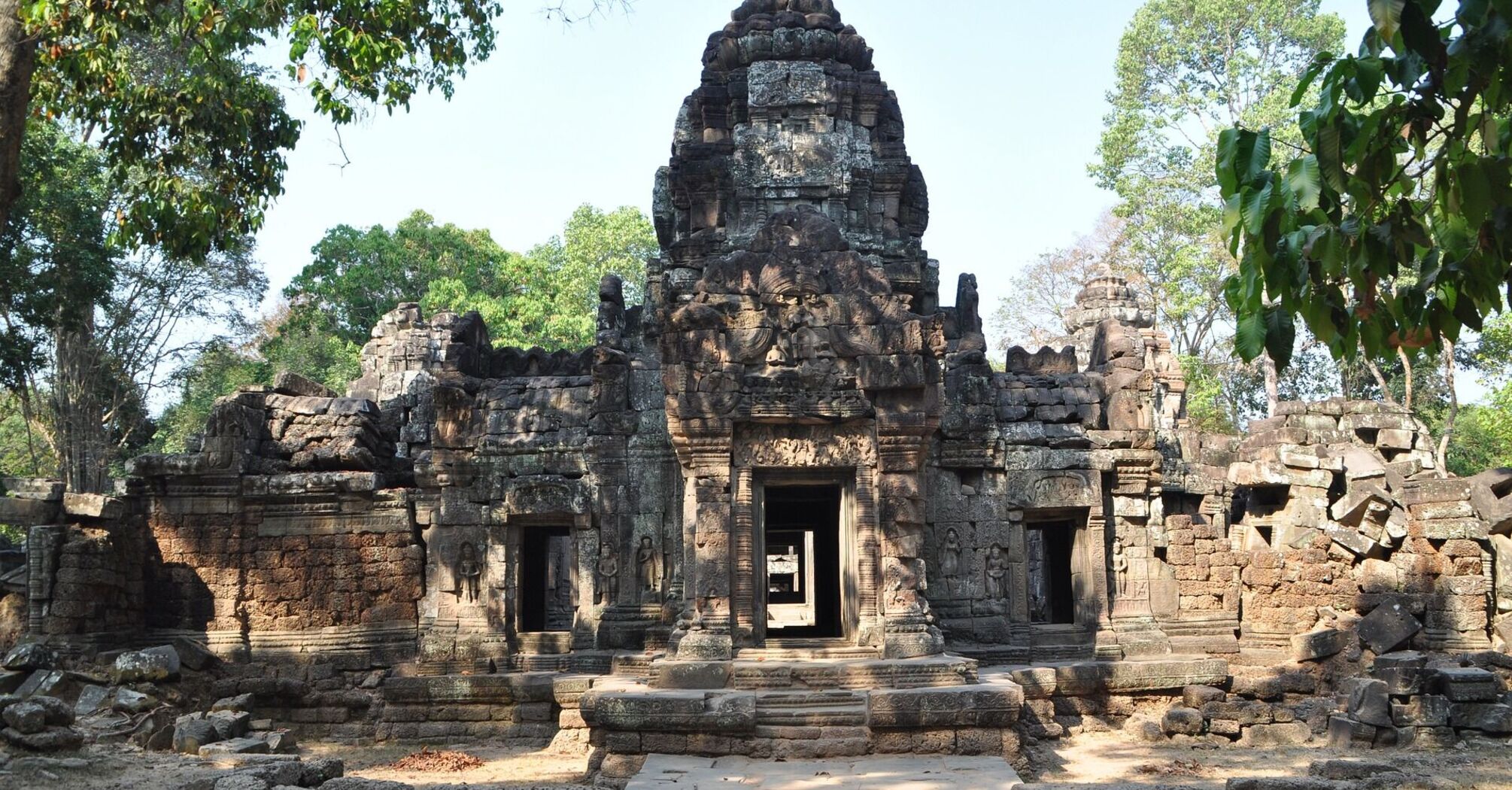 Ancient ruins of Angkor Wat temple in Cambodia