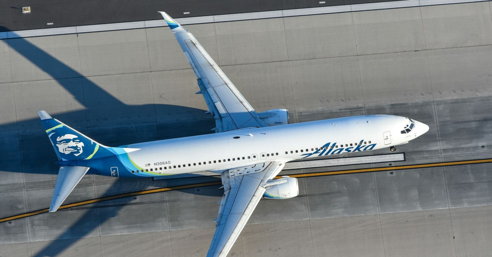 Alaska Airlines plane on the runway