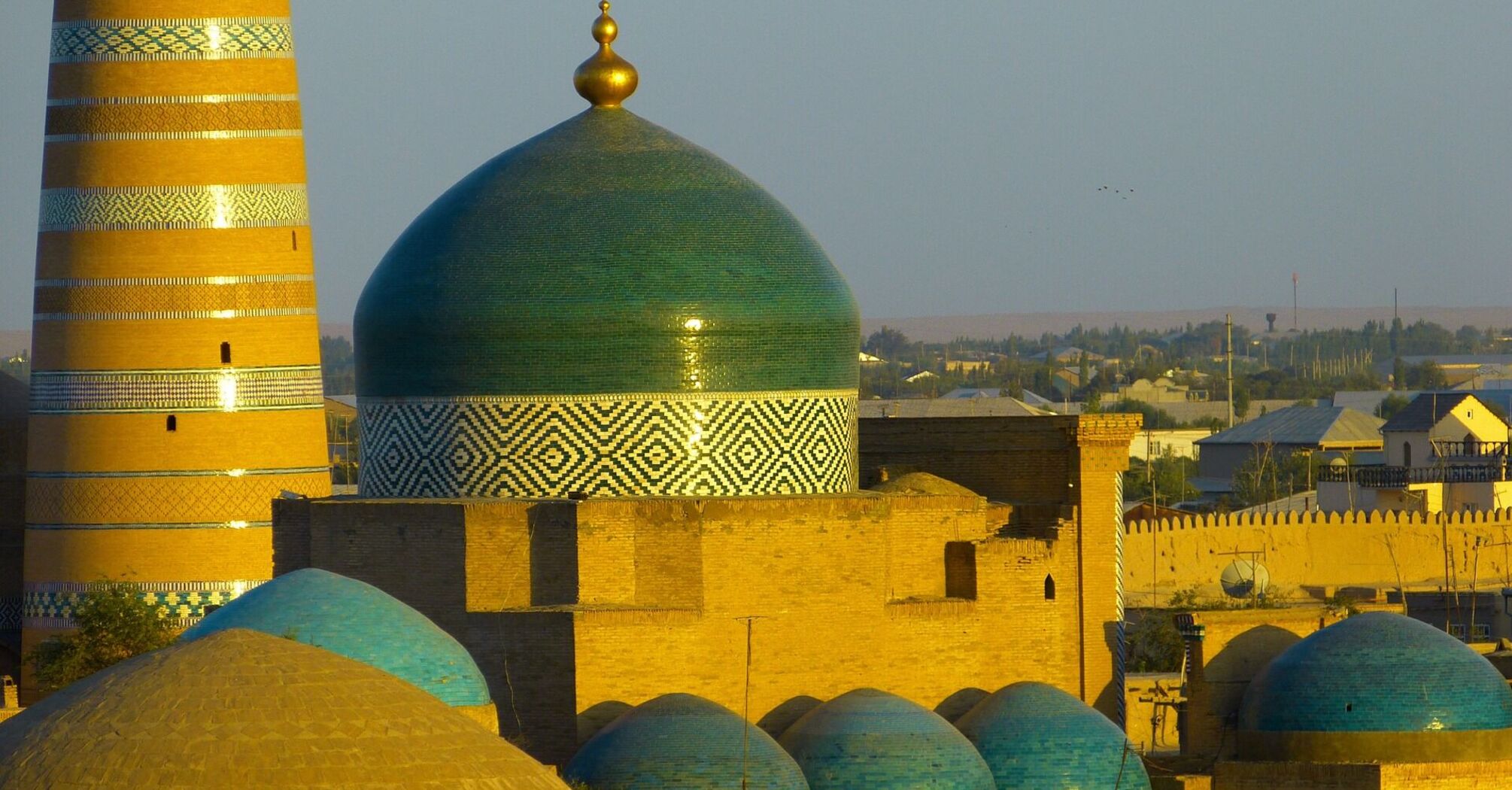 Domes and minarets in the skyline of Khiva, Uzbekistan