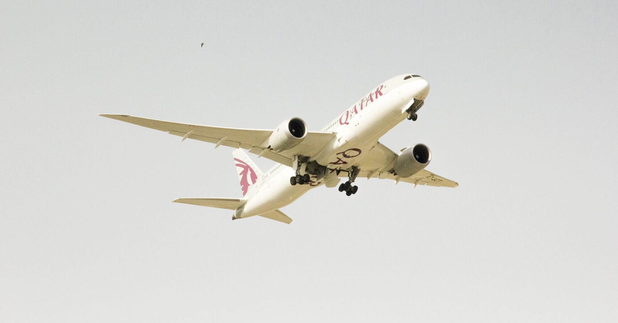 Qatar Airways aircraft in flight