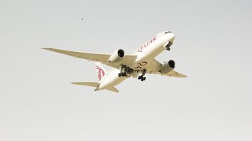 Qatar Airways aircraft in flight