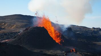 Active lava eruption from Kilauea volcano in Hawaii