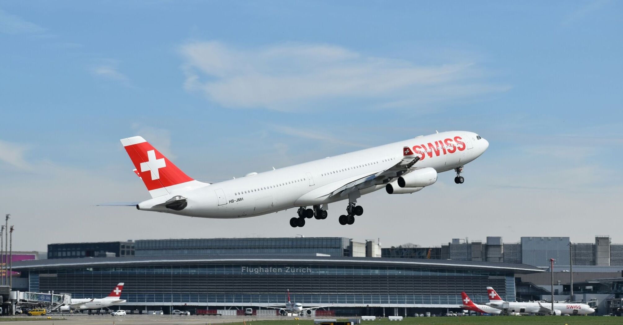 Swiss Takeoff at Zurich Airport