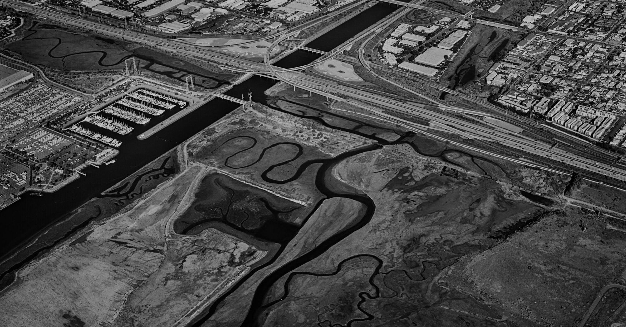 aerial San Diego estuary