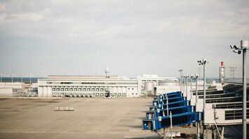 empty airport at the morning