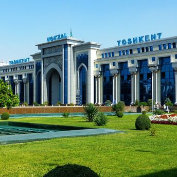Railway station in Tashkent, Uzbekistan