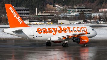 EasyJet aircraft parked on tarmac