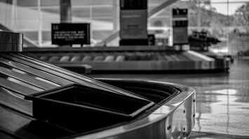 No baggage, no passengers at the empty airport