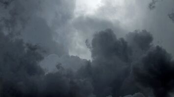Dark storm clouds signaling severe weather condition