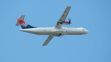 Air Serbia aircraft flying in clear sky
