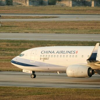 China Eastern Airlines aircraft preparing for take-off