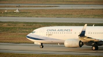 China Eastern Airlines aircraft preparing for take-off