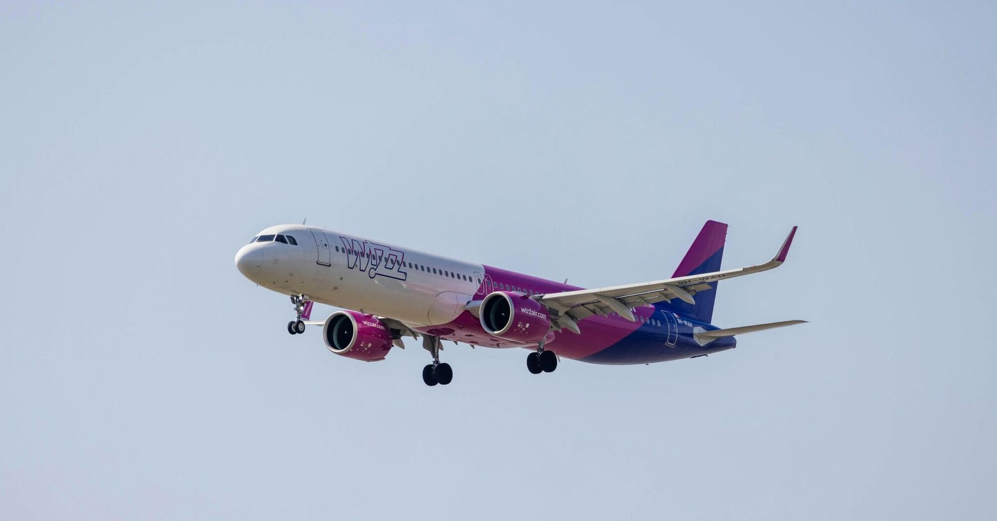 Wizz Air plane in flight