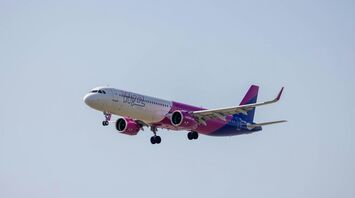 Wizz Air plane in flight