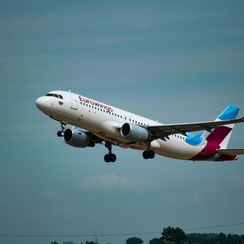 Eurowings aircraft taking off on a new European route