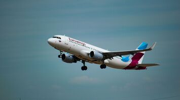 Eurowings aircraft taking off on a new European route