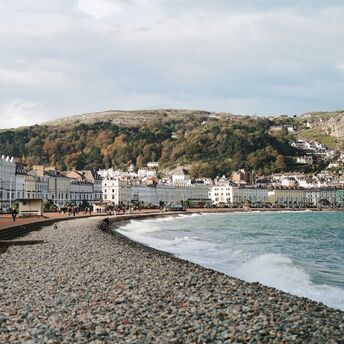 Llandudno promenade and coastline with the Great Orme in the background