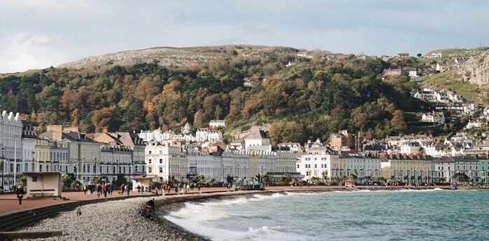 Llandudno promenade and coastline with the Great Orme in the background