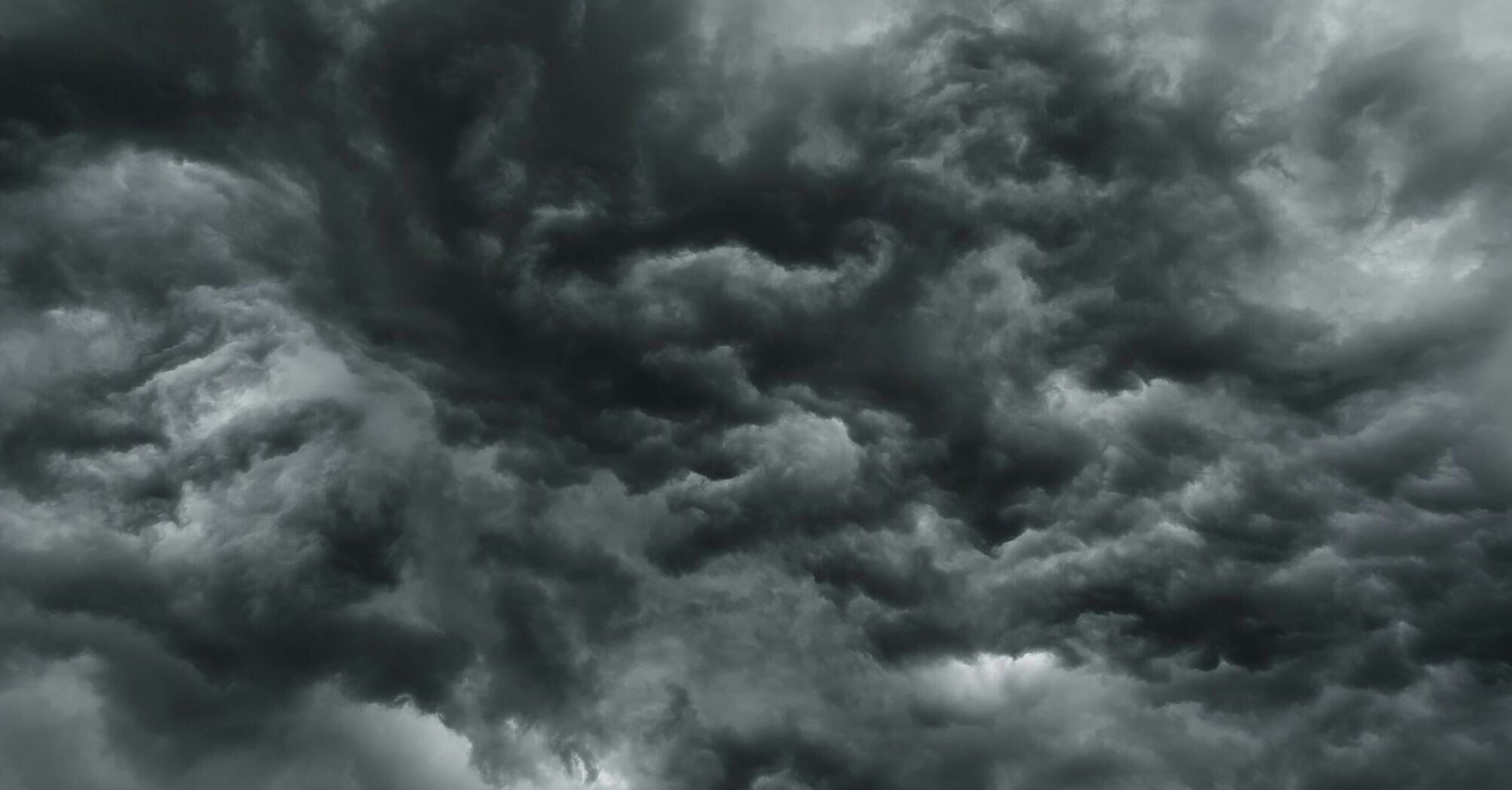 Dark storm clouds gathering before severe rainfall