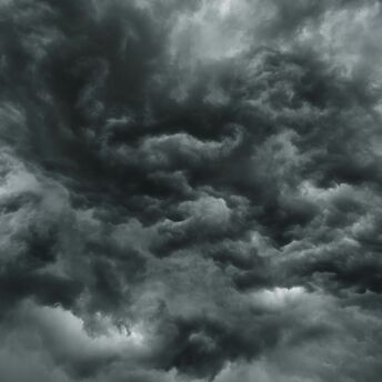 Dark storm clouds gathering before severe rainfall