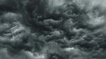 Dark storm clouds gathering before severe rainfall