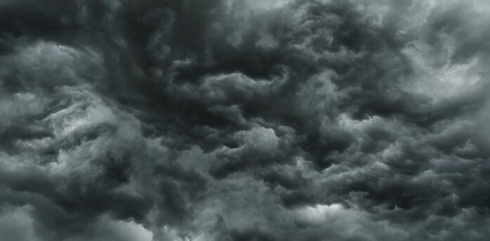 Dark storm clouds gathering before severe rainfall