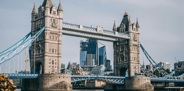 Tower Bridge and the London skyline on a clear day
