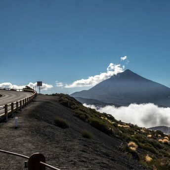 Mount Teide rising above the clouds in Tenerife