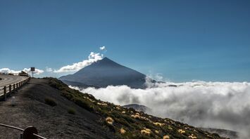 Mount Teide rising above the clouds in Tenerife