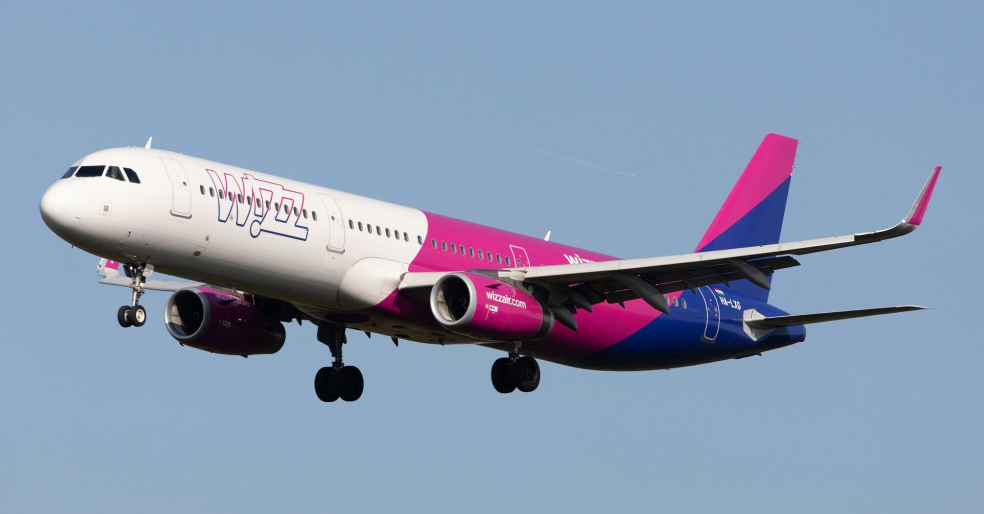 Wizz Air Airbus arriving for landing